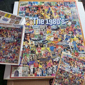 White Mountain "The 1980's" Iconic 1000 Pcs jigsaw puzzle by James Mellett